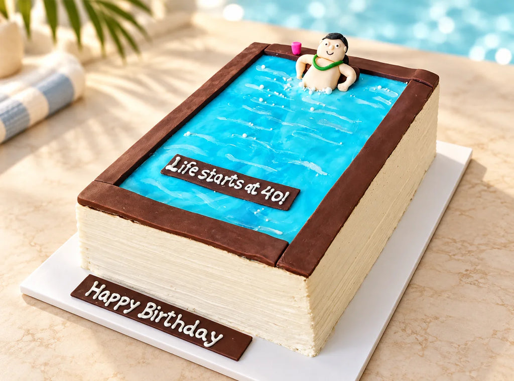 Pool Party Theme Cake