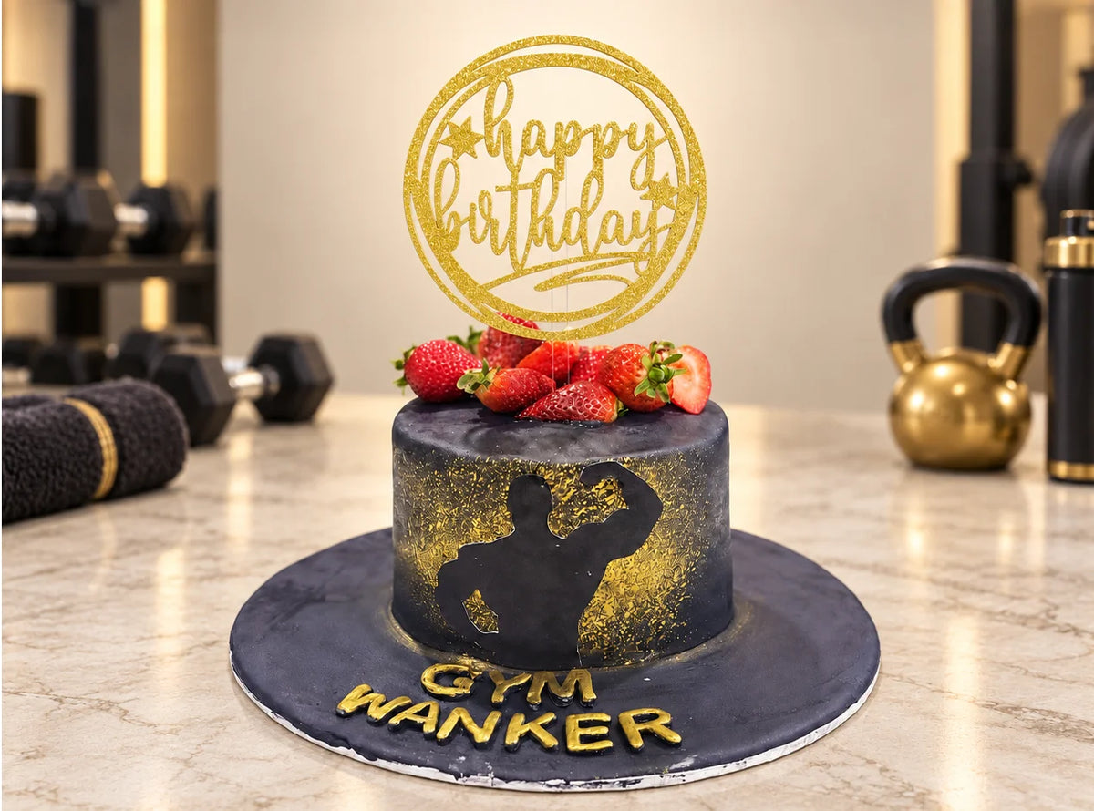 Gym Bodybuilder Birthday Cake