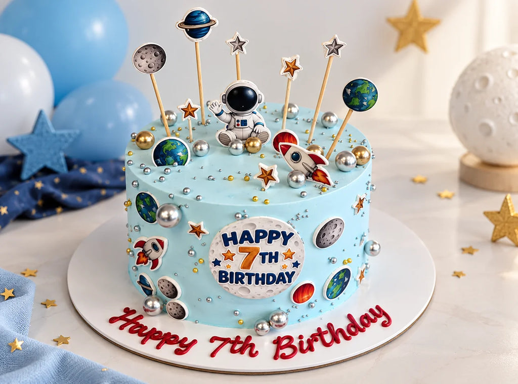 Space Astronaut Theme Cake