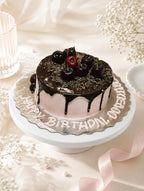 Black Forest Cherry Drip eggless Cake