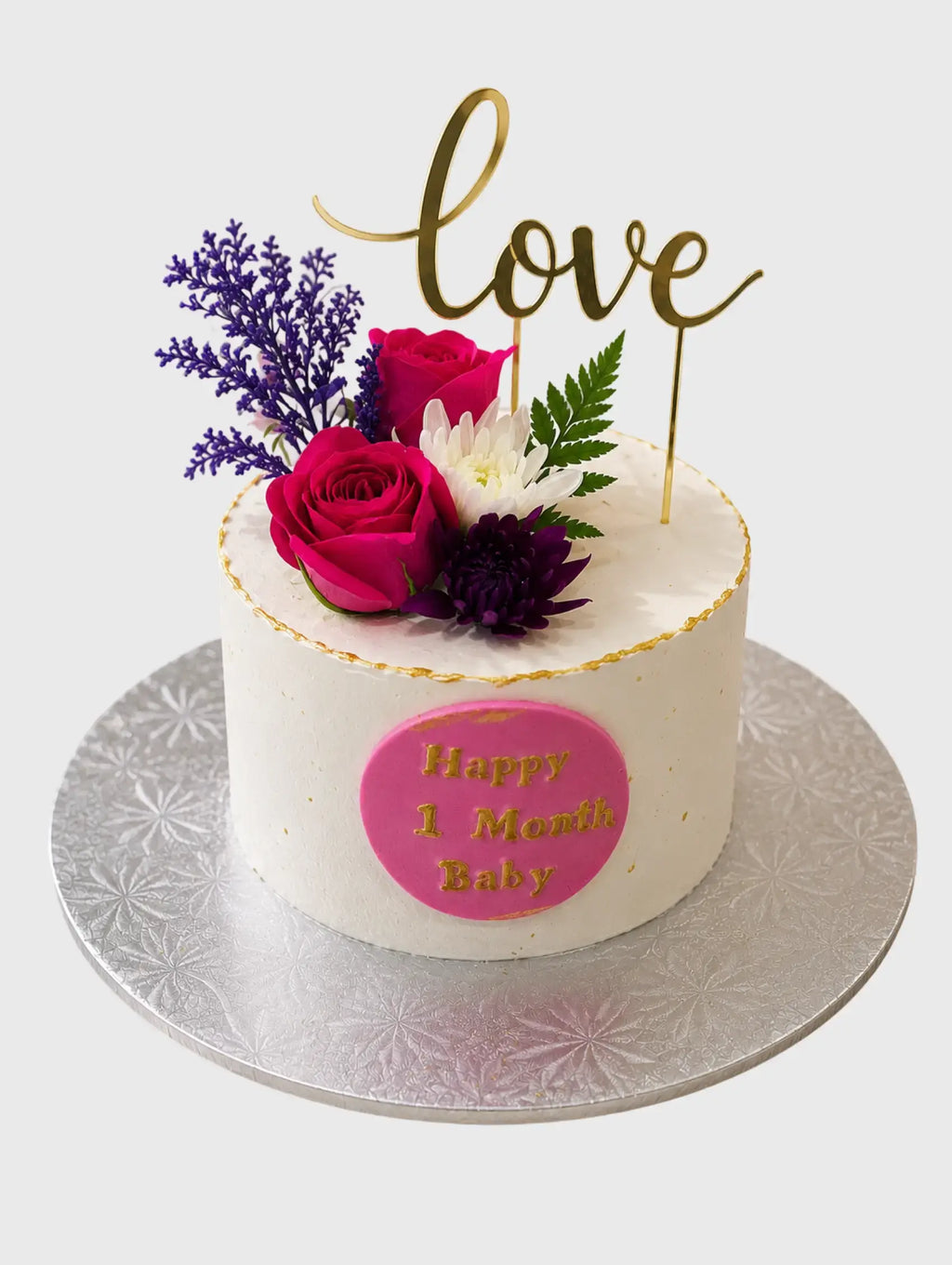 Blooming Love Milestone Cake in Brampton