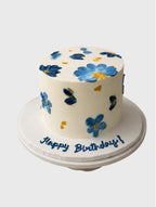 Blue Blossom Birthday Cake