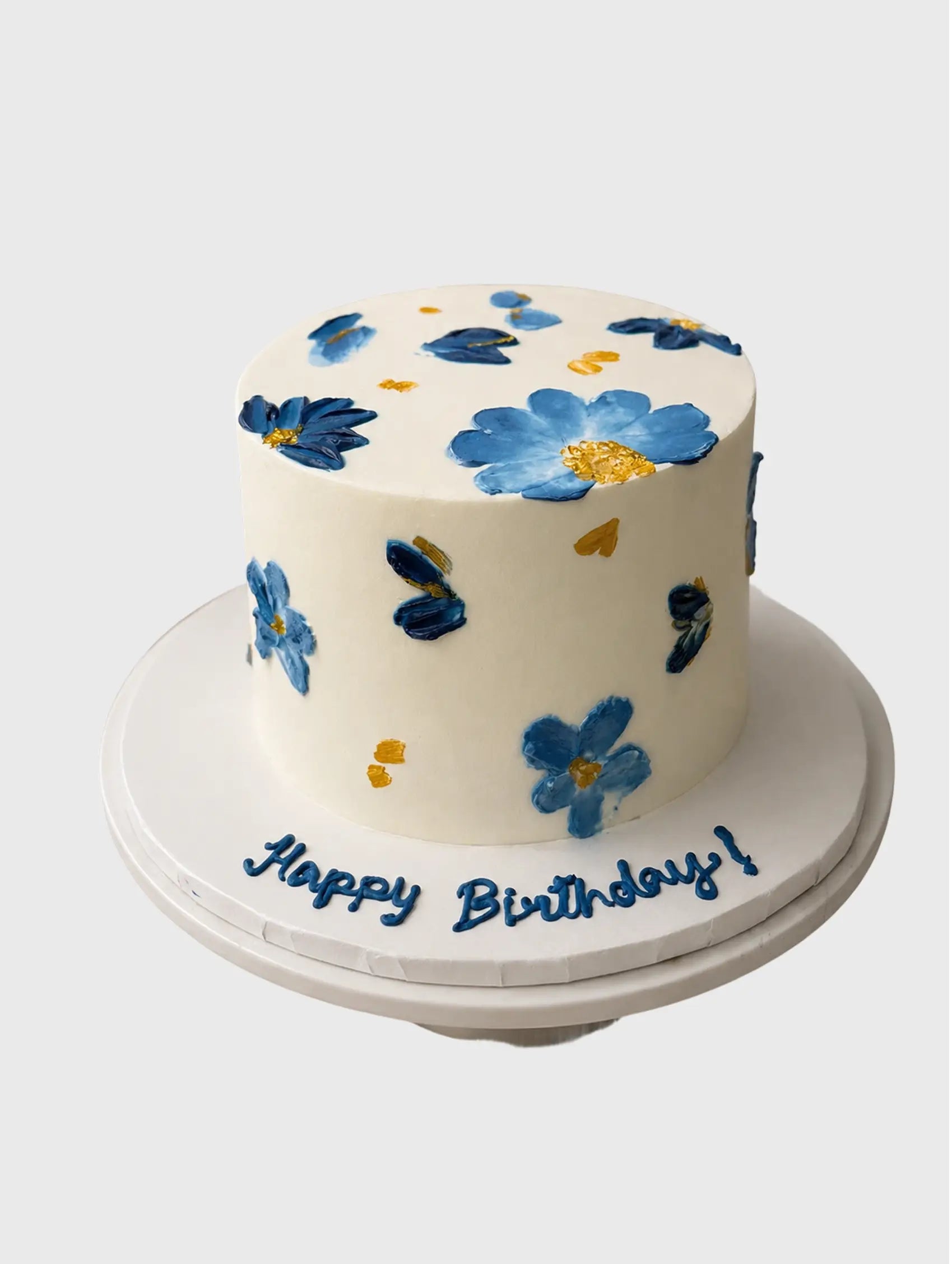 Blue Blossom Birthday Cake