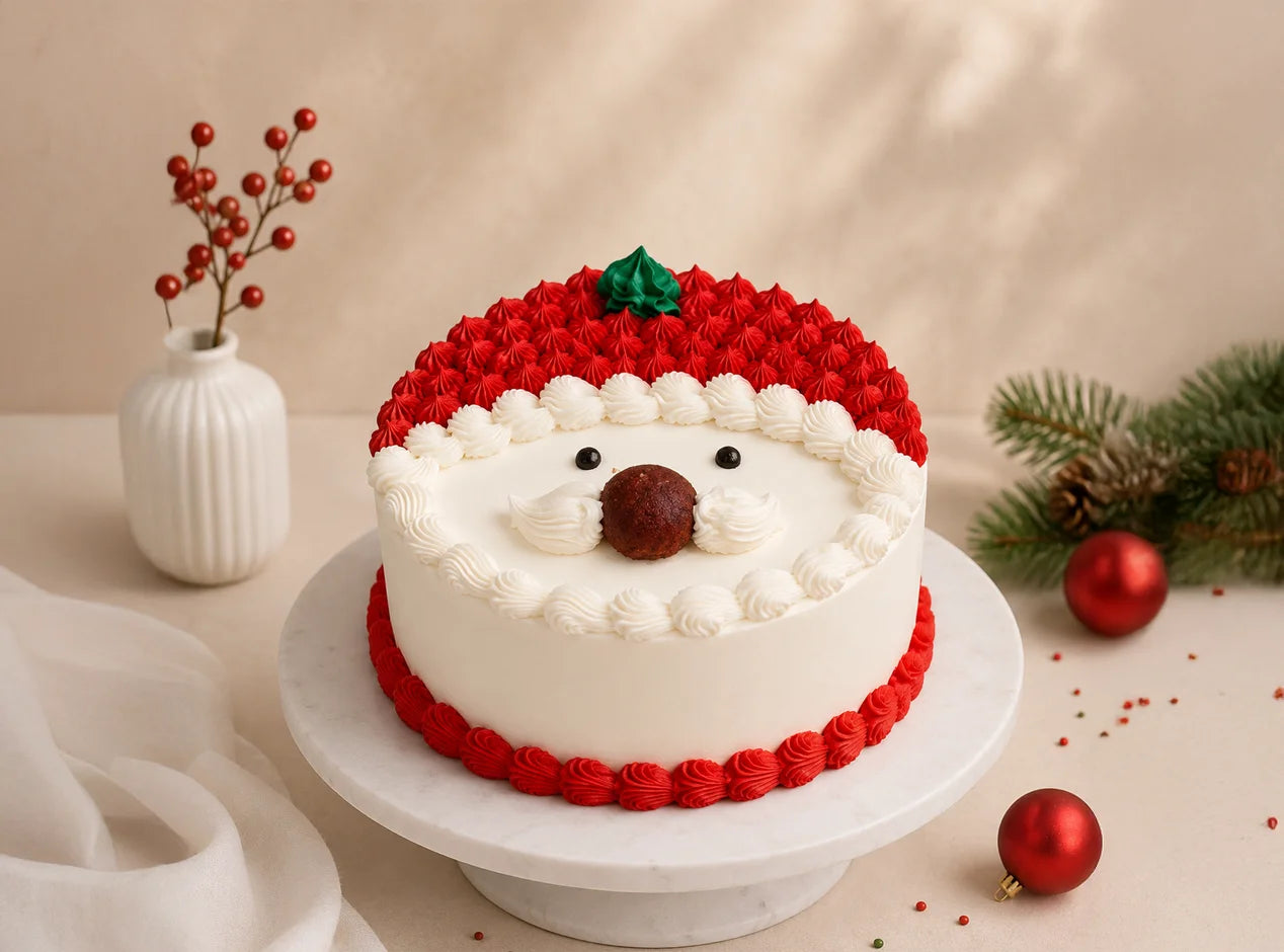 Santa Face Christmas Cake