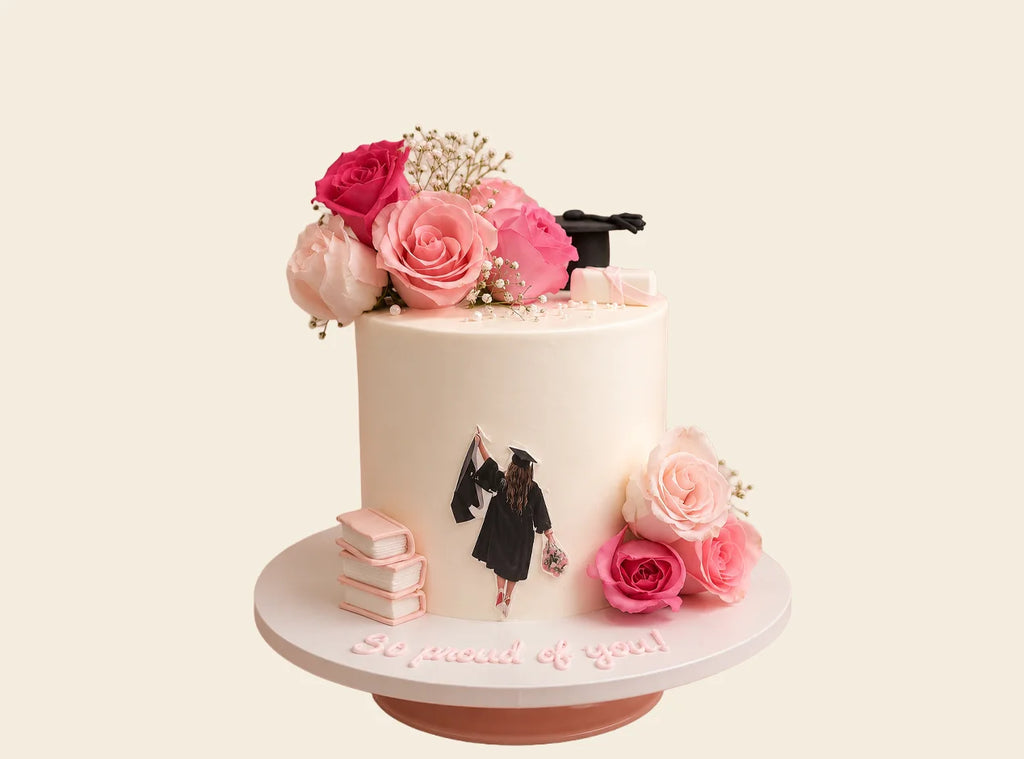 Proud Graduate Floral Cake