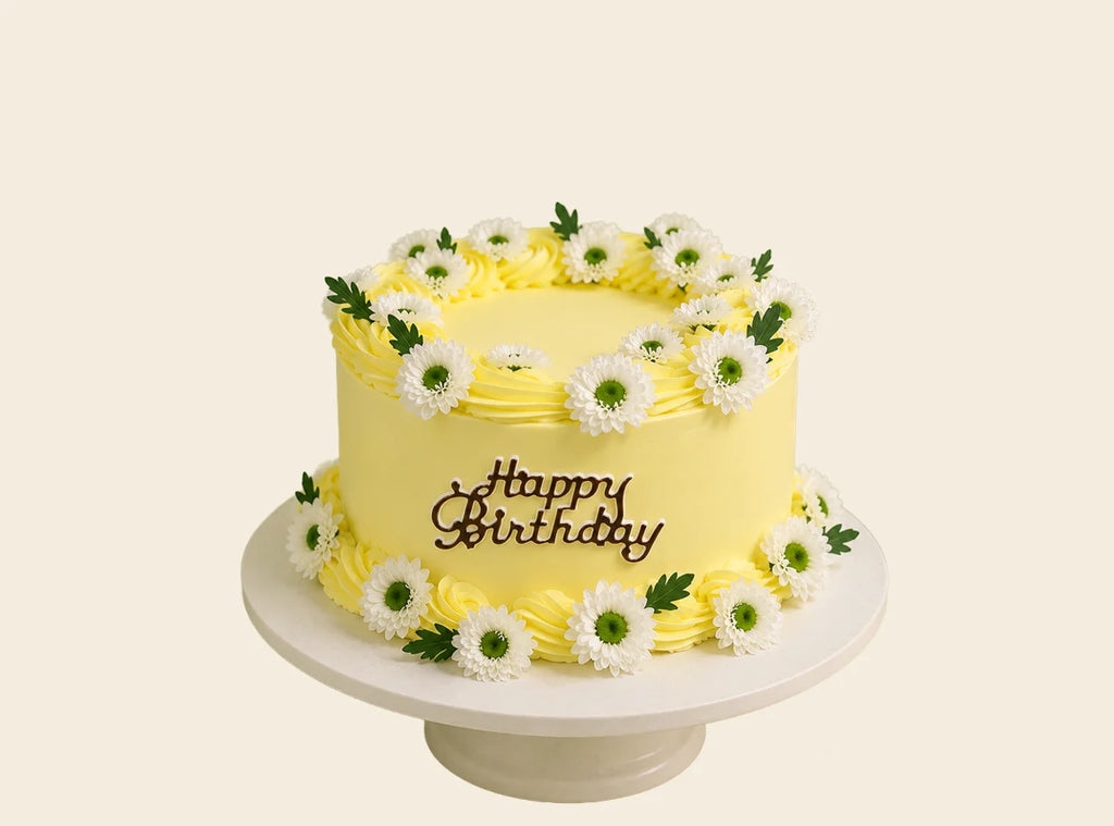 Yellow Floral Drama Cake
