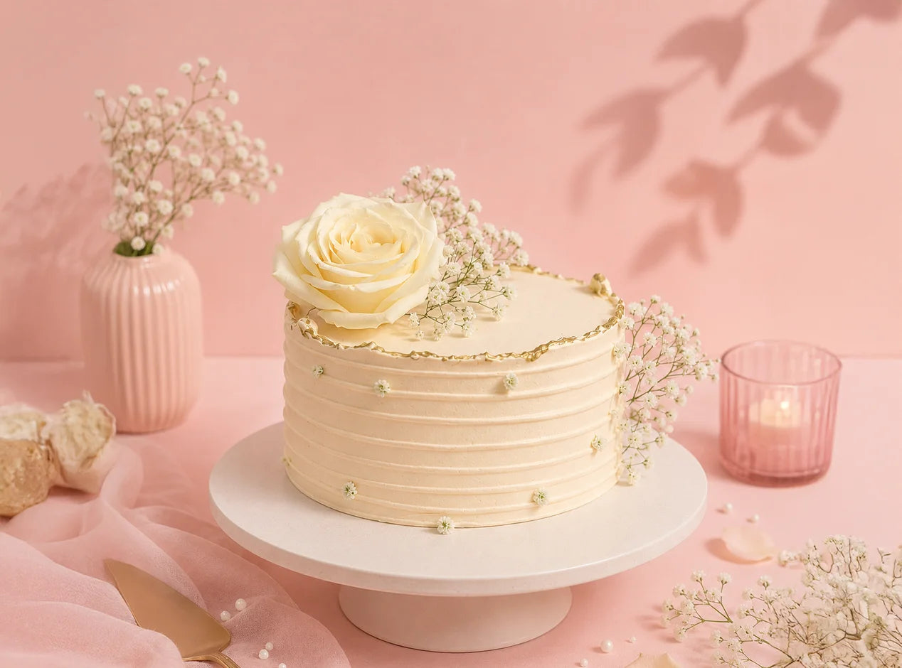 White Rose Cake