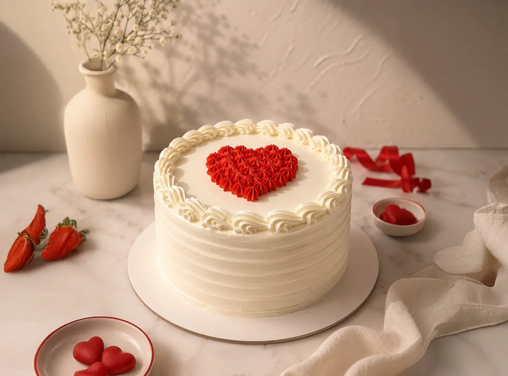 Single Heart Cake