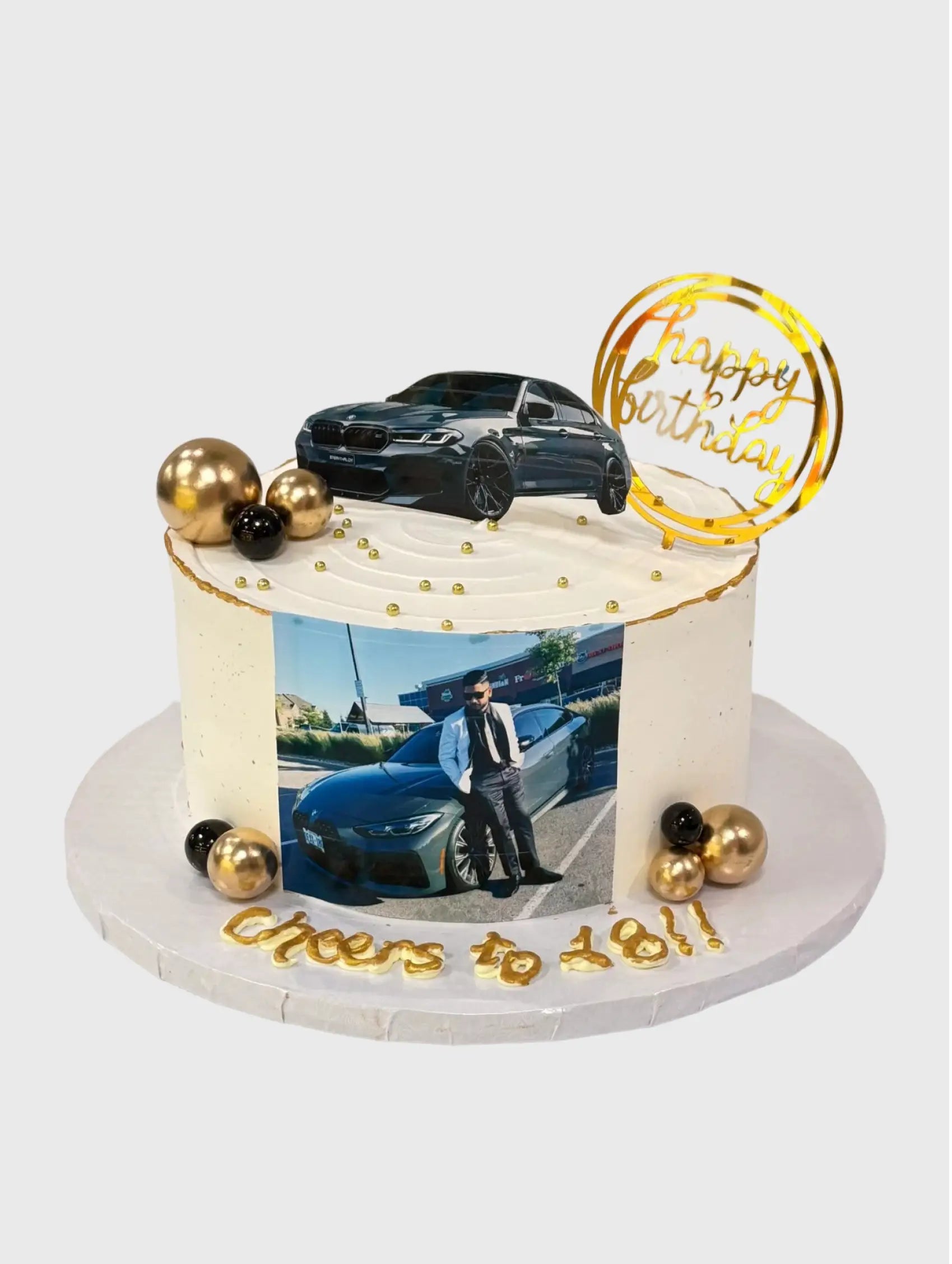 Cheers to 18 Car Cake