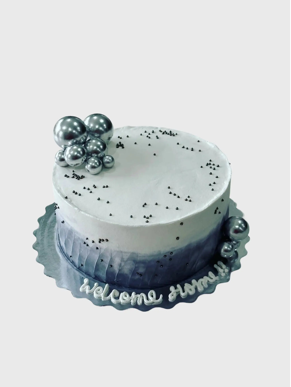 Chrome Welcome Home Cake