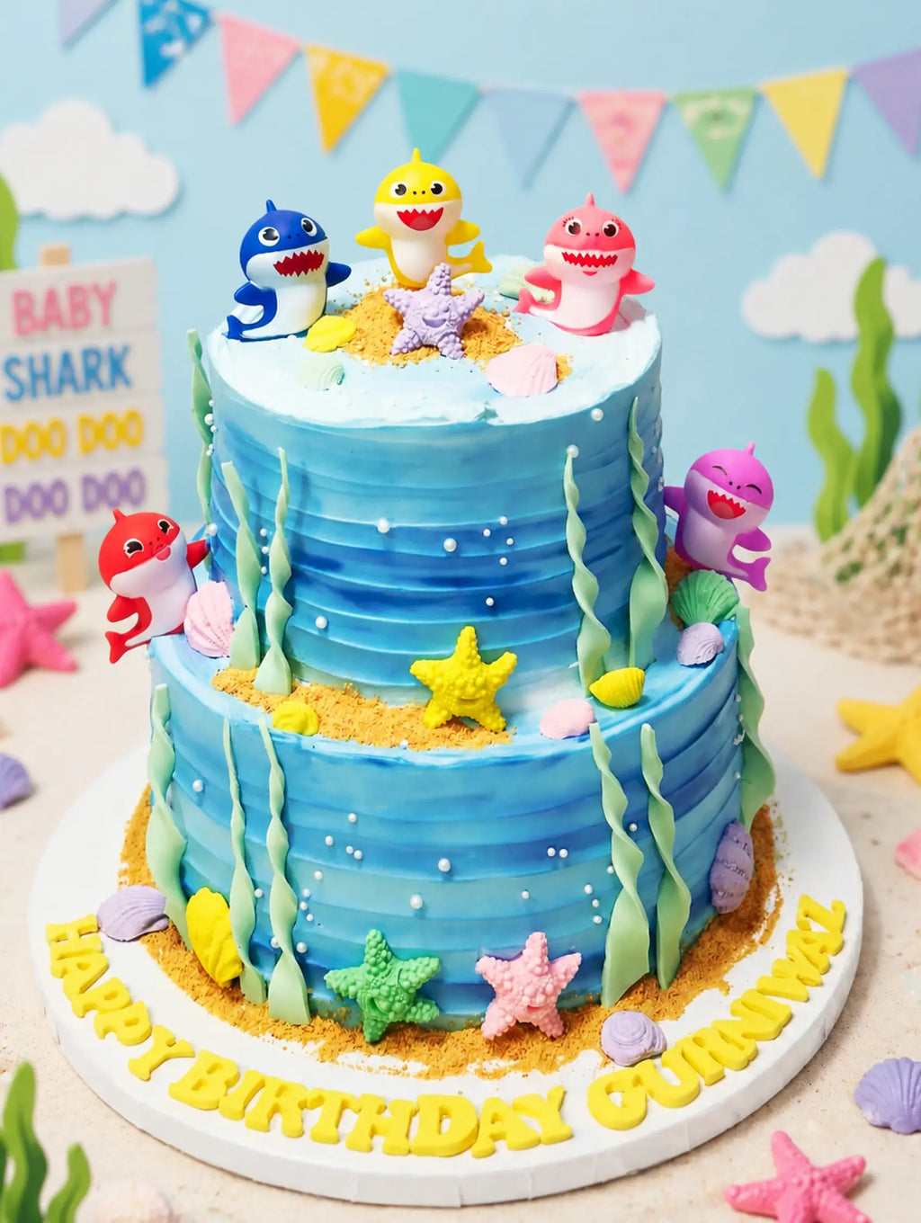 Custom Baby Shark Bash Birthday Cake Brampton