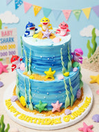 Custom Baby Shark Bash Birthday Cake Brampton