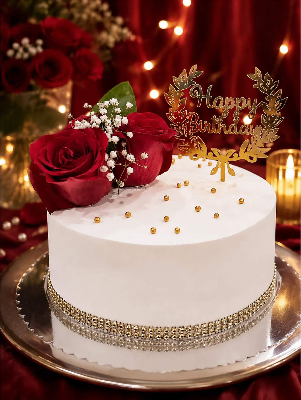Birthday Rose Delight Cake