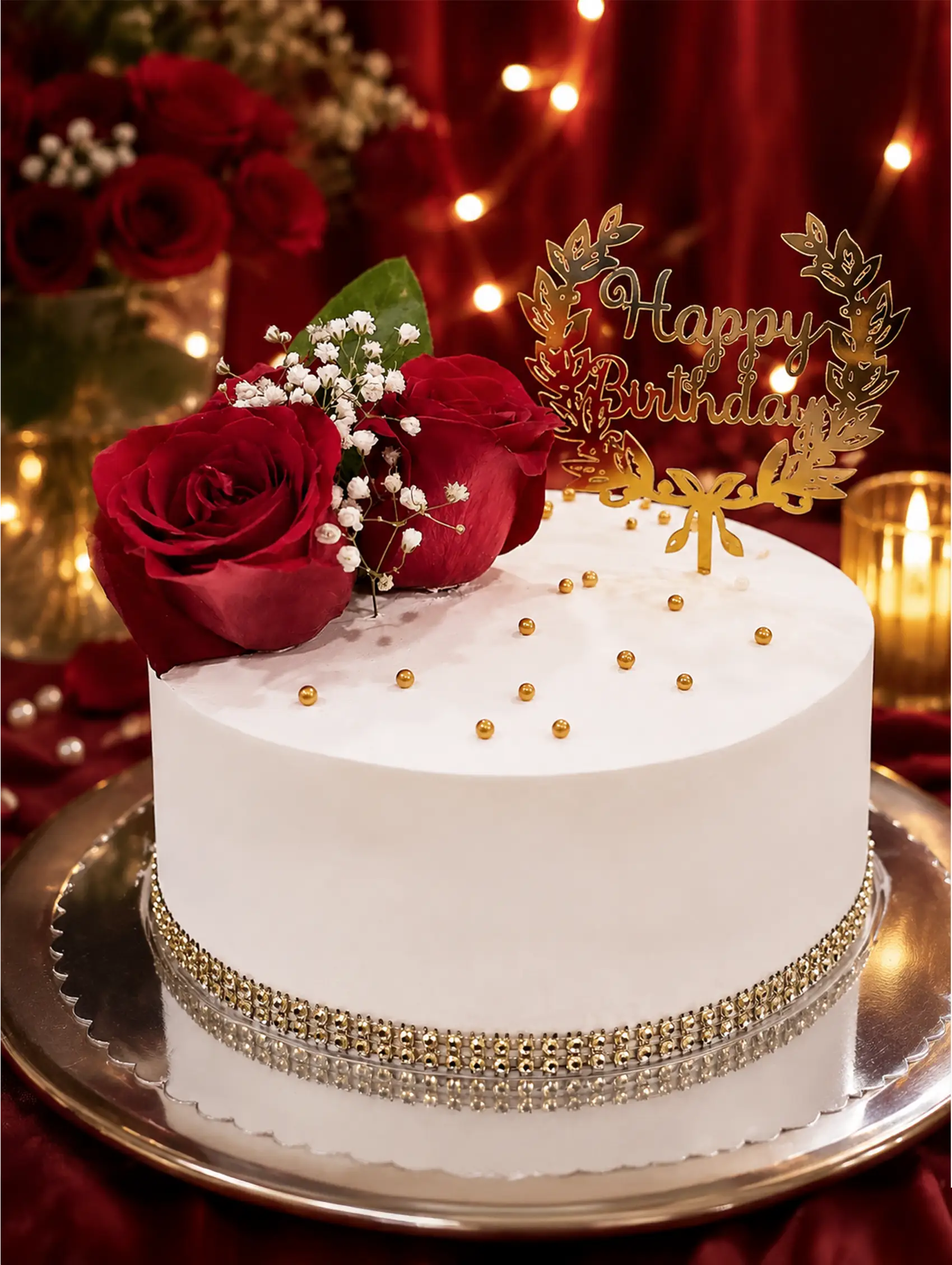 Birthday Rose Delight Cake