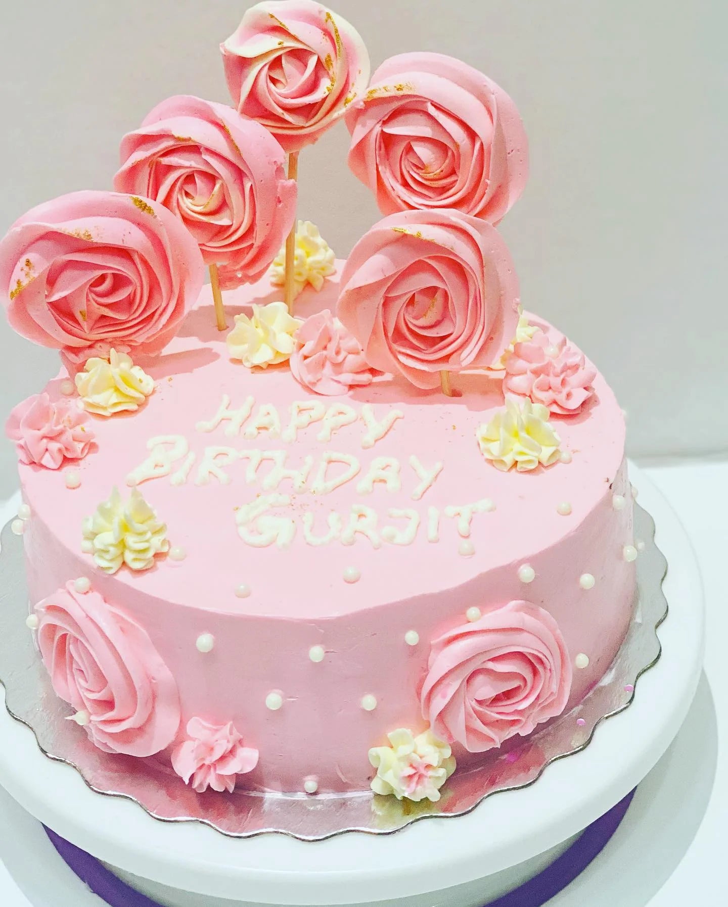 Blush Bloom Fantasy Cake – Elegant Pink Floral Birthday & Celebration Cake