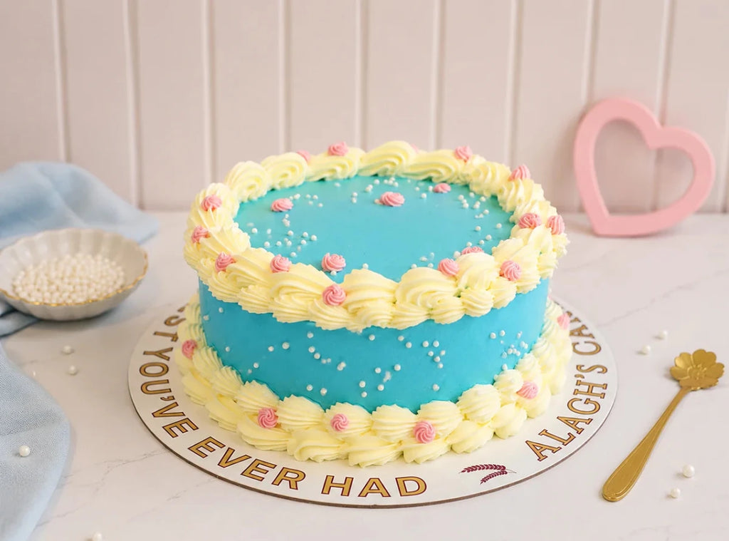 Blue Vintage Cake - Alagh Cakes