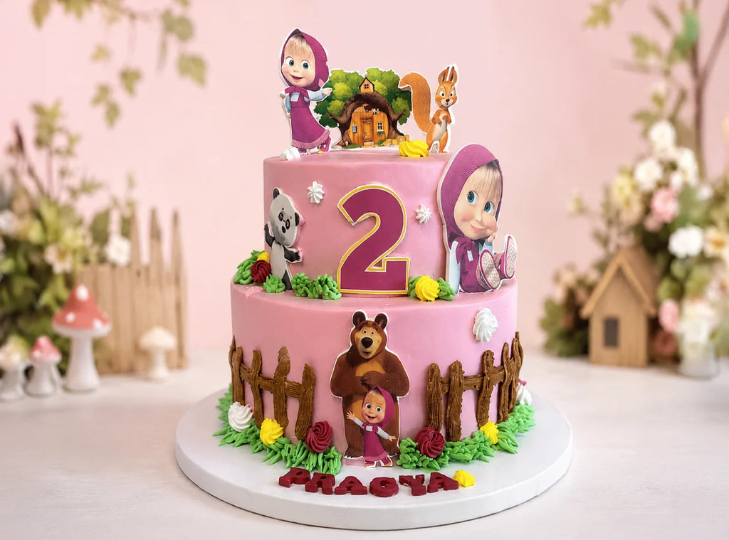 Masha & Bear Theme Cake
