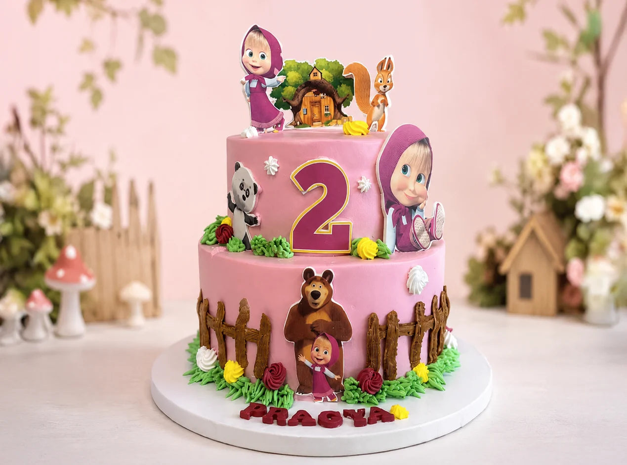 Masha & Bear Theme Cake