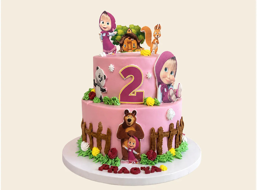 Masha & Bear Theme Cake