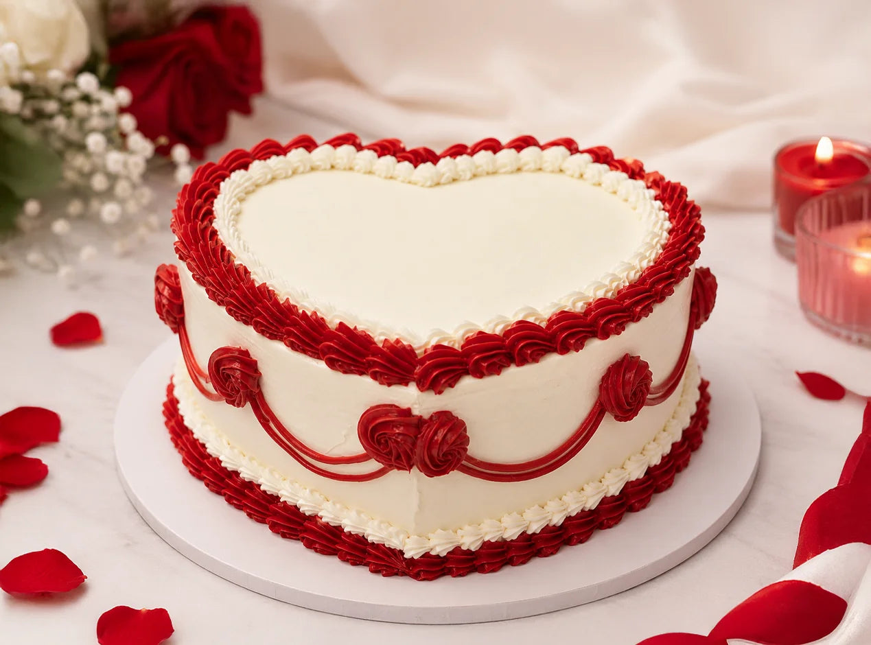 Vintage Heart Love Cake