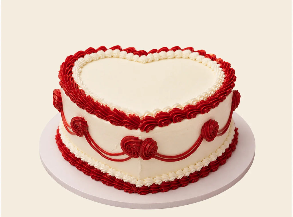 Vintage Heart Love Cake