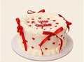Romantic Red Ribbon Cake