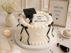 Classic White Graduation Cake - Alagh Cakes