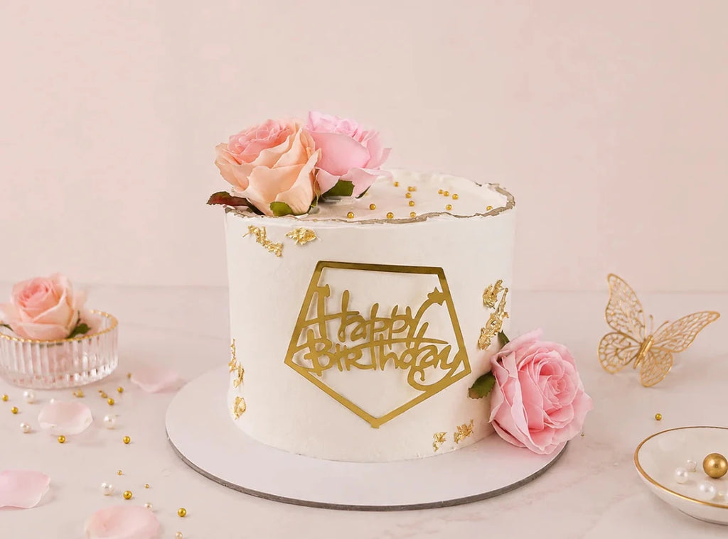 Floral Birthday Cake - Alagh Cakes